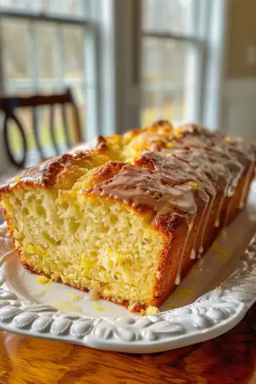 Lemon Loaf Cake taken with iphone 15 pro max --iw 2 --ar 4:5 --v 6.0 --raw