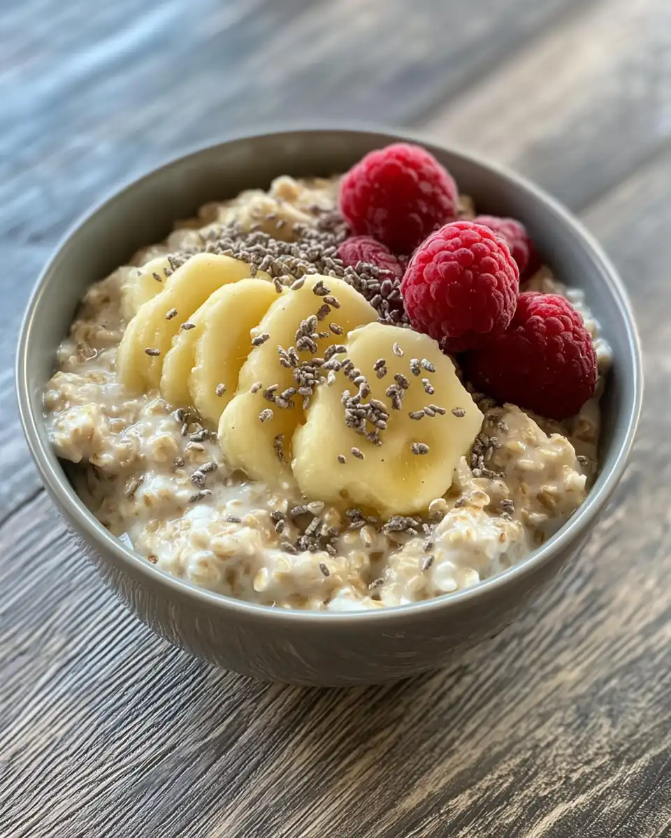 Fresh lemon overnight oats in a jar