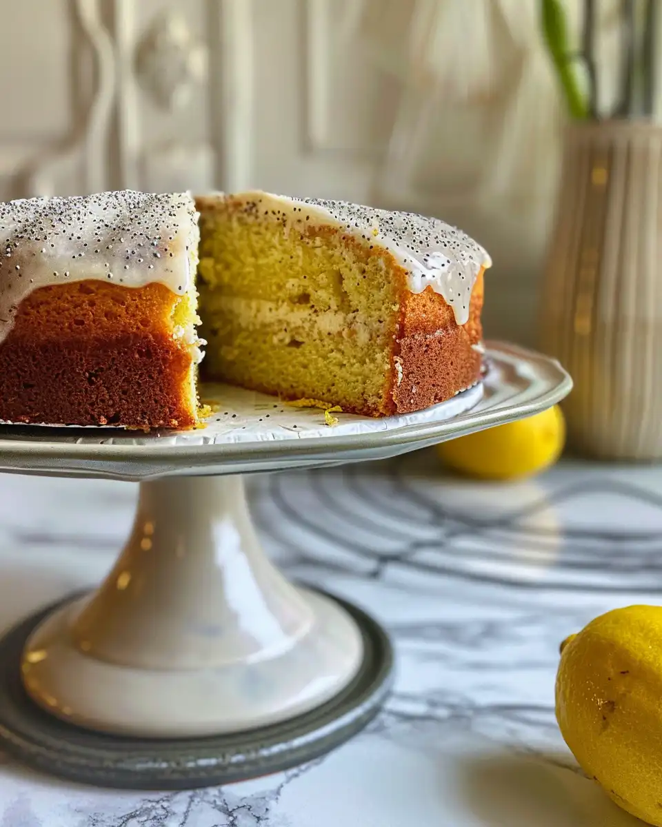 Fresh lemon poppy seed muffins bubbling in pressure cooker