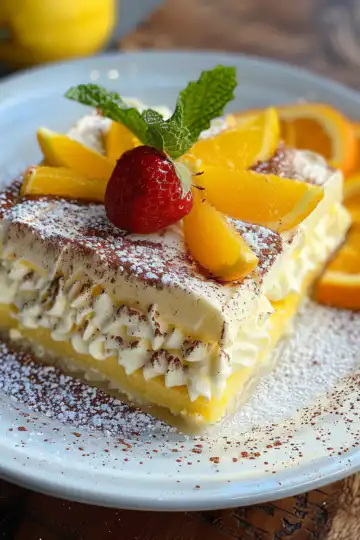 Lemon Tiramisu – A Must-Try Citrus Dessert taken with iphone 15 pro max --iw 2 --ar 4:5 --v 6.0 --raw