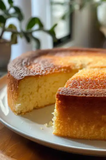 Light & Fluffy Yogurt Cake taken with iphone 15 pro max --iw 2 --ar 4:5 --v 6.0 --raw
