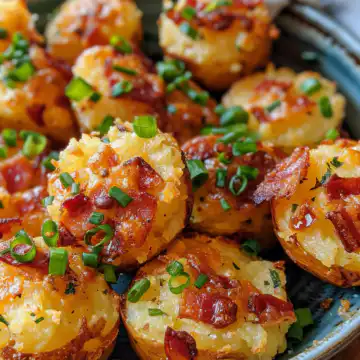 Loaded Mashed Potato Bites taken with iphone 15 pro max --iw 2 --ar 4:5 --v 6.0 --raw
