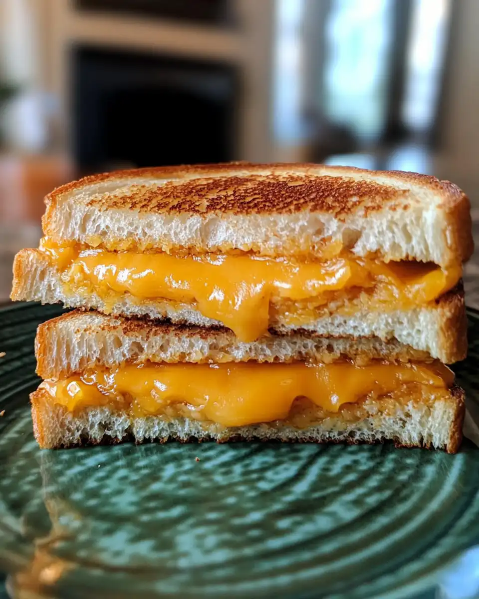 Golden grilled hot honey apple cheddar sandwich served warm