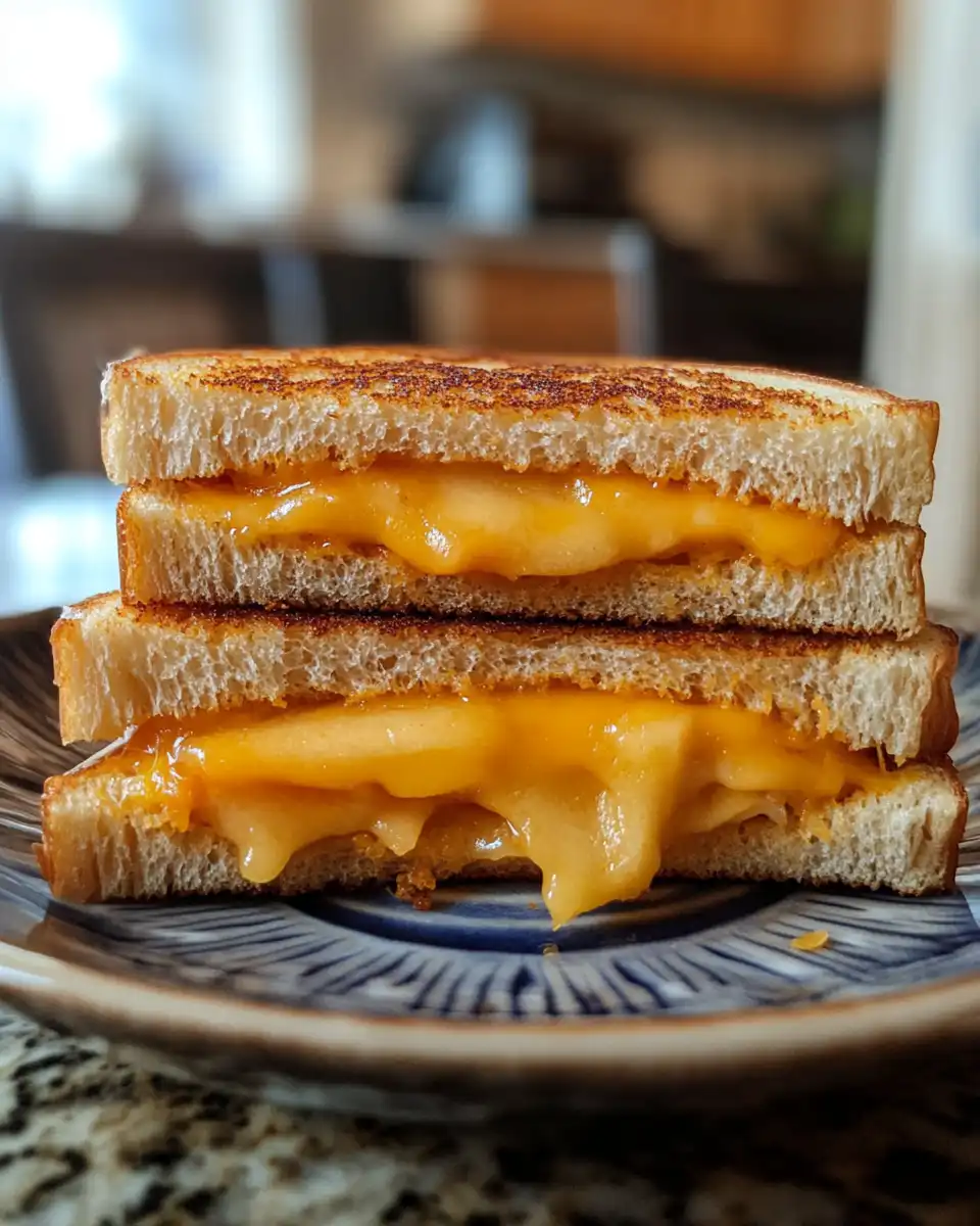 Hot honey apple cheddar sandwich fresh and ready to eat