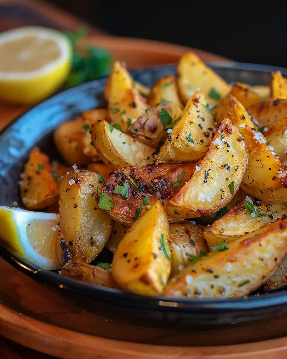 Steam rising from pressure cooker as Greek potatoes cook