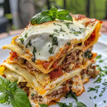 Meat lasagna taken with iphone 15 pro max --iw 2 --ar 4:5 --v 6.0 --raw