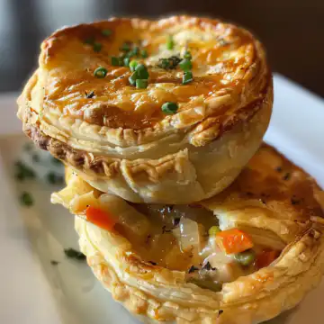 Mini chicken pot pies taken with iphone 15 pro max --iw 2 --ar 4:5 --v 6.0 --raw