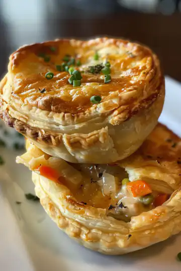 Mini chicken pot pies taken with iphone 15 pro max --iw 2 --ar 4:5 --v 6.0 --raw