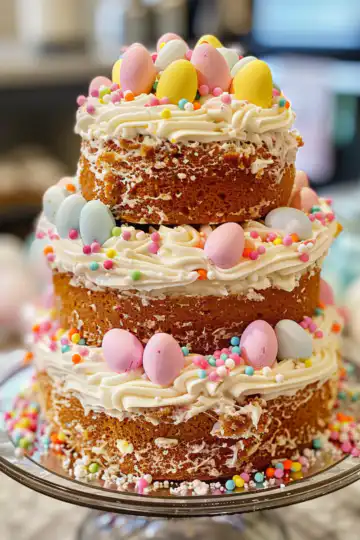 Mini Easter Layer Cakes taken with iphone 15 pro max --iw 2 --ar 4:5 --v 6.0 --raw