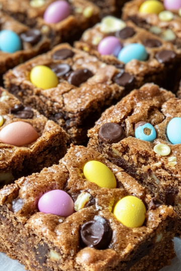 Mini Egg Blondies taken with iphone 15 pro max --iw 2 --ar 4:5 --v 6.1 --raw