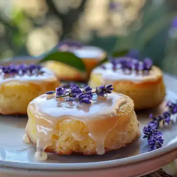 Mini Lemon Cakes With Lavender Glaze taken with iphone 15 pro max --iw 2 --ar 4:5 --v 6.0 --raw