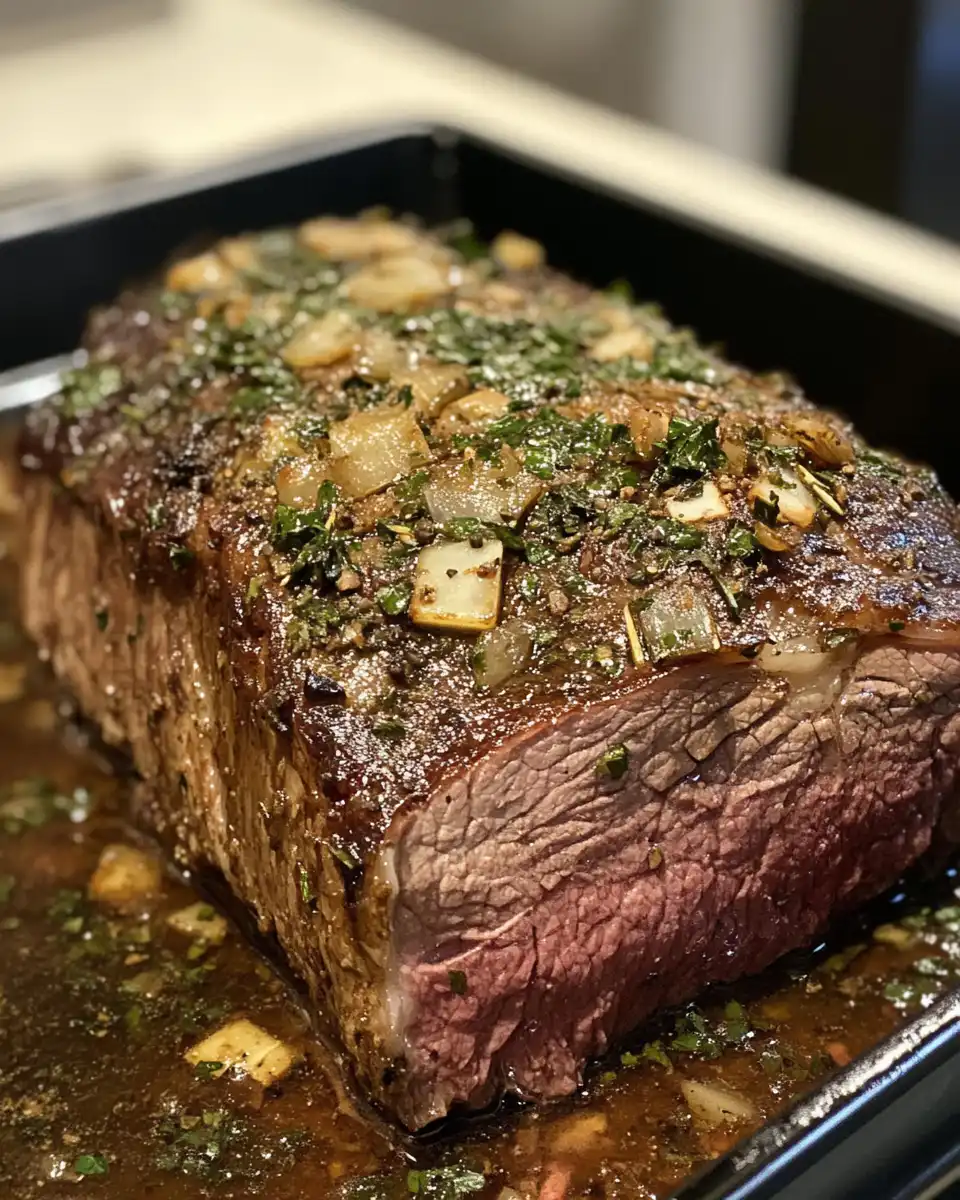 Final dish of Mississippi pot roast