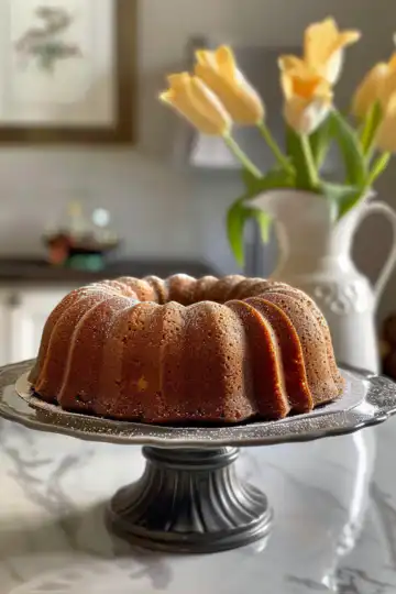 Moist Carrot Bundt Cake taken with iphone 15 pro max --iw 2 --ar 4:5 --v 6.0 --raw
