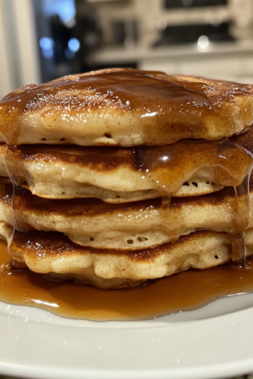 Nancy’s Cinnamon Roll Pancakes Recipe taken with iphone 15 pro max --iw 2 --ar 4:5 --v 6.1 --raw