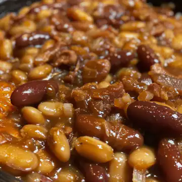 Old Fashioned Baked Beans taken with iphone 15 pro max --iw 2 --ar 4:5 --v 6.0 --raw