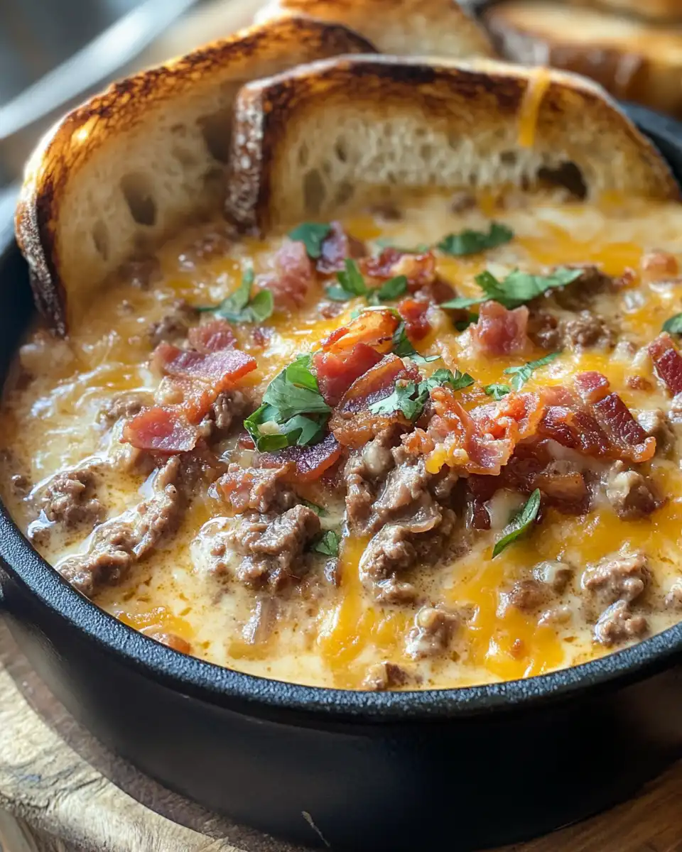 Ingredients for One Pot Philly Cheesesteak Soup including bacon, beef, vegetables and broth