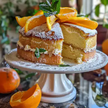 Orange Passover sponge cake taken with iphone 15 pro max --iw 2 --ar 4:5 --v 6.0 --raw