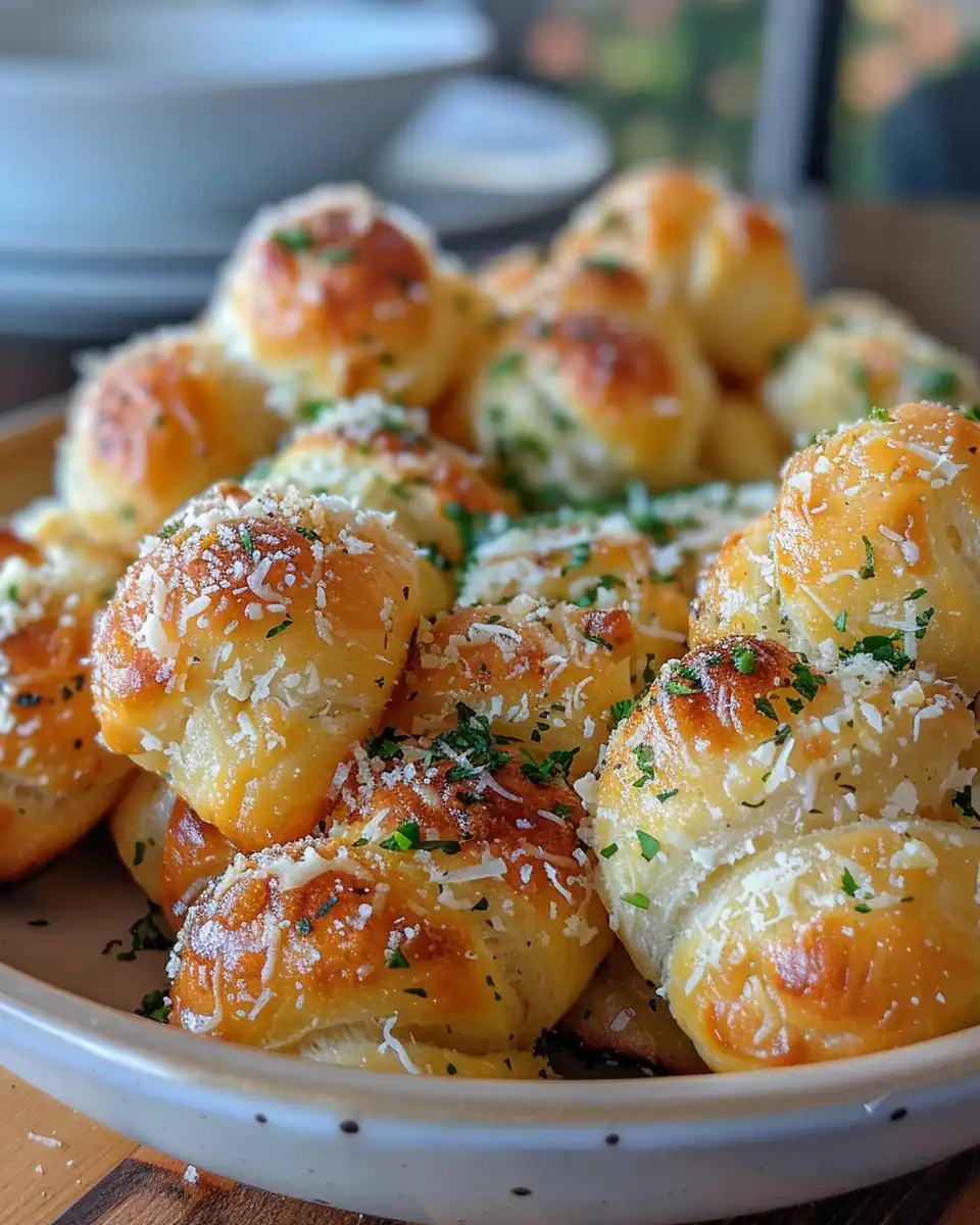 Ingredients for Garlic Parmesan Knots including dough, butter, garlic, and Parmesan cheese