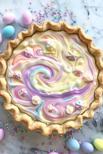 Pastel Easter Swirl Pie Recipe taken with iphone 15 pro max --iw 2 --ar 4:5 --v 6.0 --raw