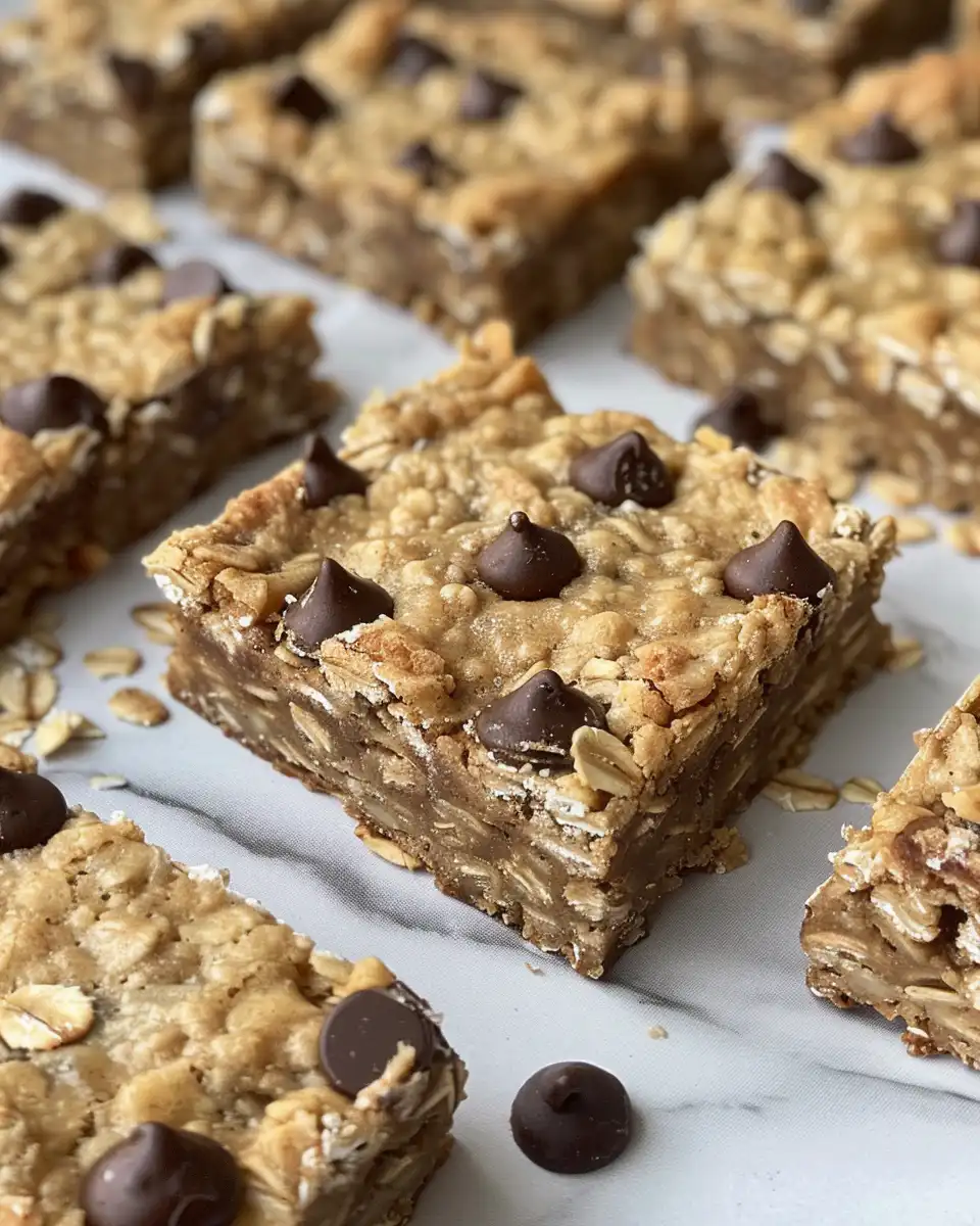Ingredients for peanut butter oatmeal bars spread out on kitchen table