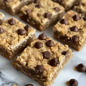 Peanut Butter Oatmeal Bars taken with iphone 15 pro max --iw 2 --ar 4:5 --v 6.0 --raw
