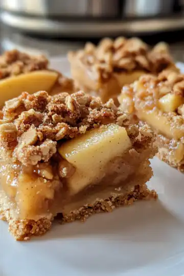 Perfect Apple Crisp Shortbread Bars taken with iphone 15 pro max --iw 2 --ar 4:5 --v 6.1 --raw