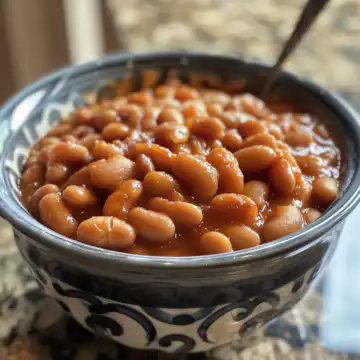 Perfect Baked Beans taken with iphone 15 pro max --iw 2 --ar 4:5 --v 6.0 --raw