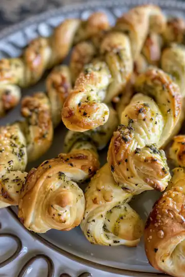 Pesto Goat Cheese Twists taken with iphone 15 pro max --iw 2 --ar 4:5 --v 6.0 --raw