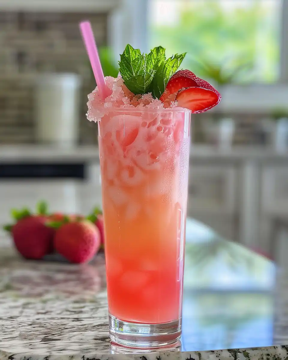 Ingredients and mixing process for Cottontail sherbet mocktail