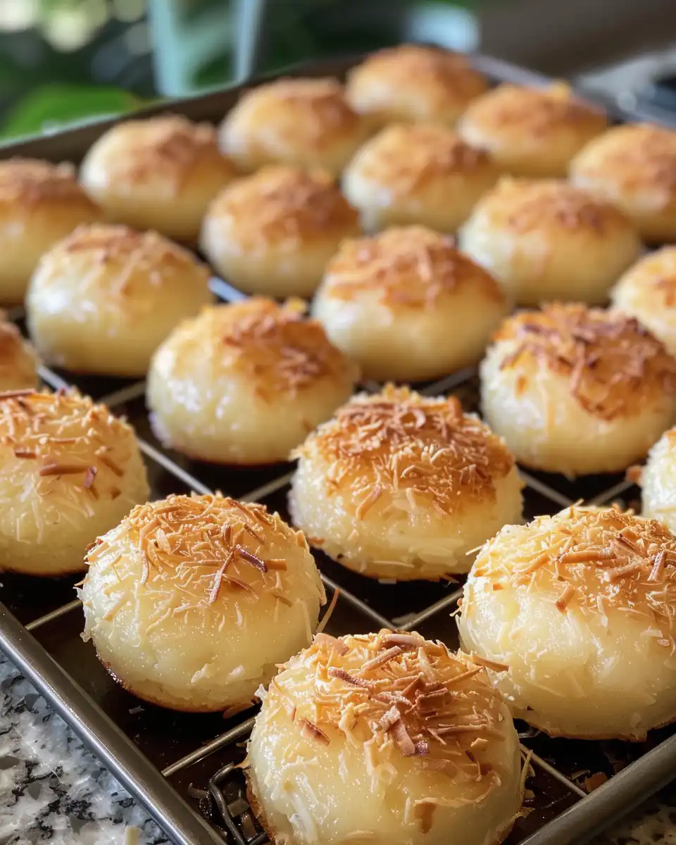 Portuguese Coconut Custard Tarts fresh and ready to eat