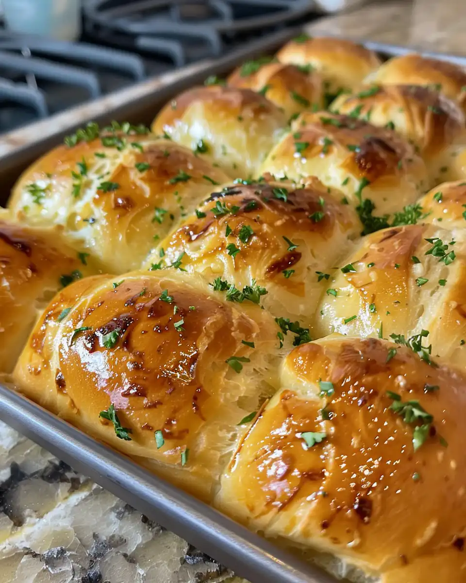 Golden Amish Dinner Rolls fresh out of the oven on a plate