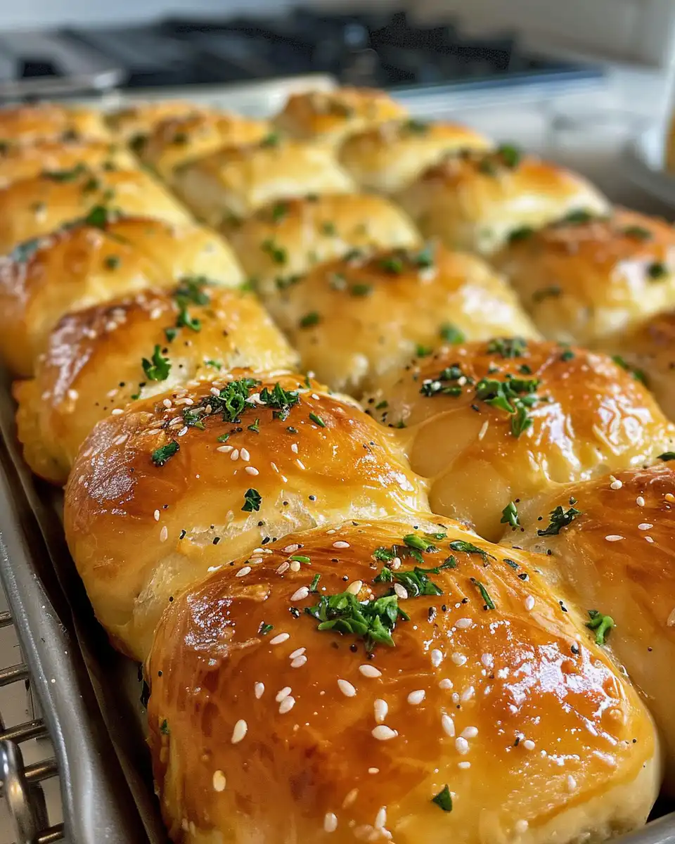 Freshly cooked Amish Dinner Rolls steaming from pressure cooker