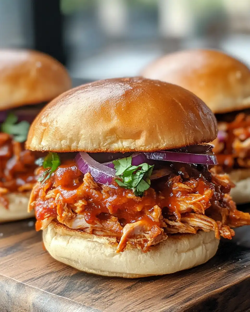 Ultimate pulled chicken sandwich with slaw and side