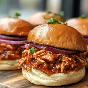 Pulled chicken sandwiches taken with iphone 15 pro max --iw 2 --ar 4:5 --v 6.1 --raw
