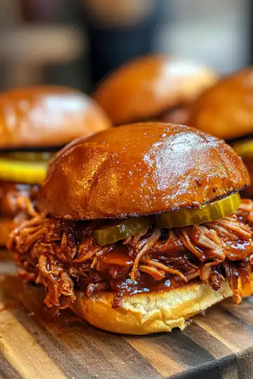 Pulled pork sandwiches taken with iphone 15 pro max --iw 2 --ar 4:5 --v 6.1 --raw