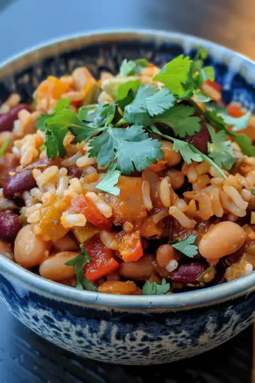 Quick Southwest Beans And Rice taken with iphone 15 pro max --iw 2 --ar 4:5 --v 6.0 --raw