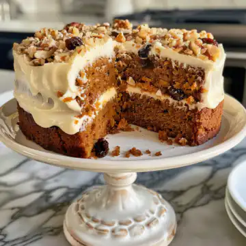 Raisin carrot cake taken with iphone 15 pro max --iw 2 --ar 4:5 --v 6.0 --raw