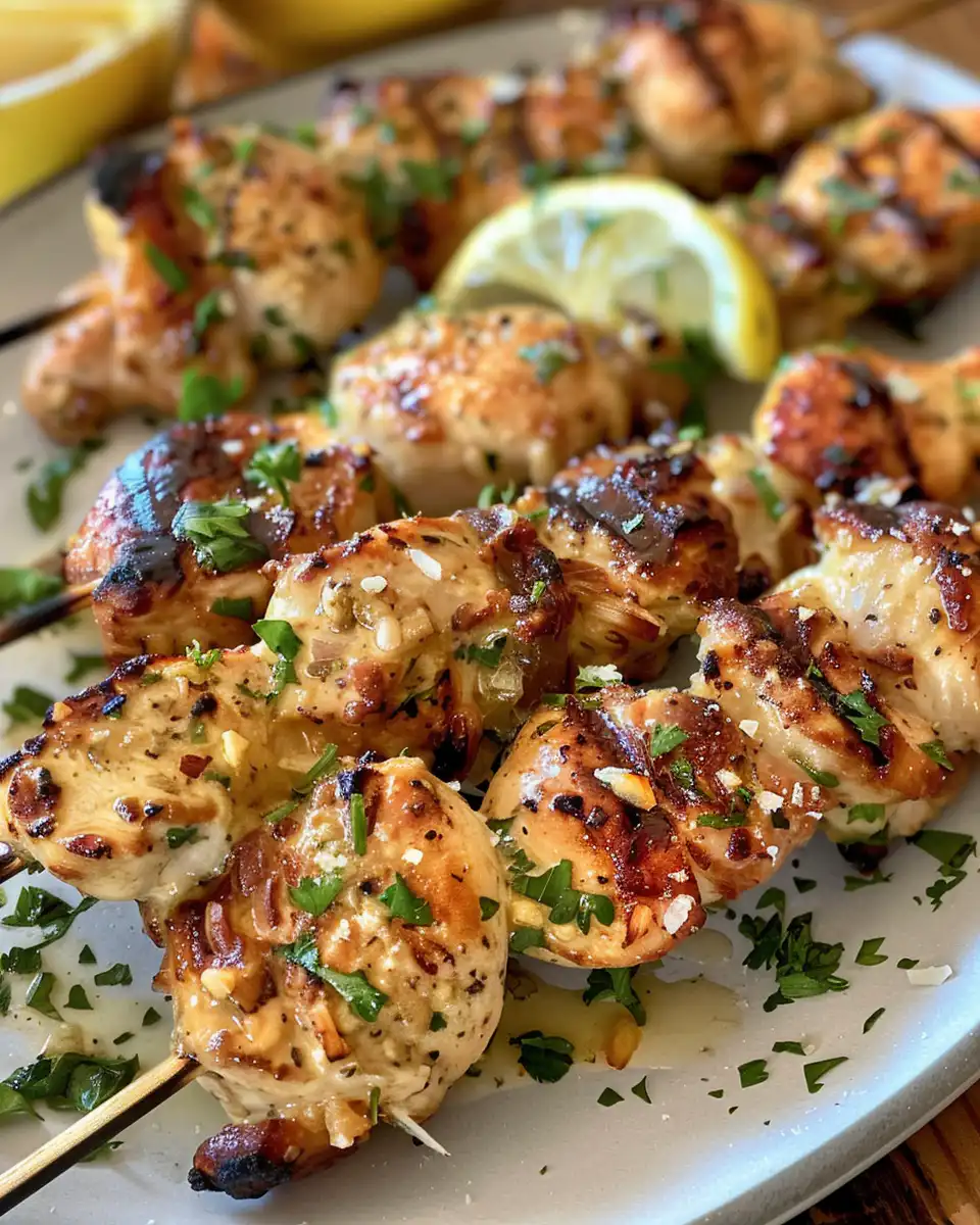 Ingredients for ranch garlic Parmesan chicken skewers laid out on kitchen counter