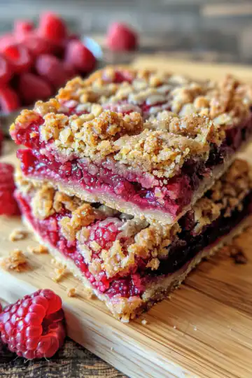 Raspberry Crumble Bars taken with iphone 15 pro max --iw 2 --ar 4:5 --v 6.0 --raw