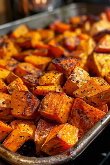 Roasted sweet potatoes taken with iphone 15 pro max --iw 2 --ar 4:5 --v 6.0 --raw