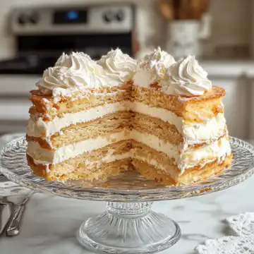 Russian Napoleon Cake taken with iphone 15 pro max --iw 2 --ar 4:5 --v 6.1 --raw