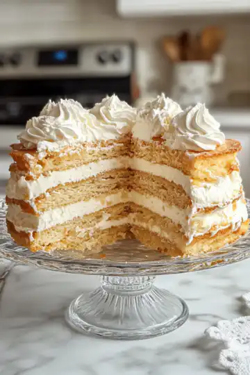 Russian Napoleon Cake taken with iphone 15 pro max --iw 2 --ar 4:5 --v 6.1 --raw