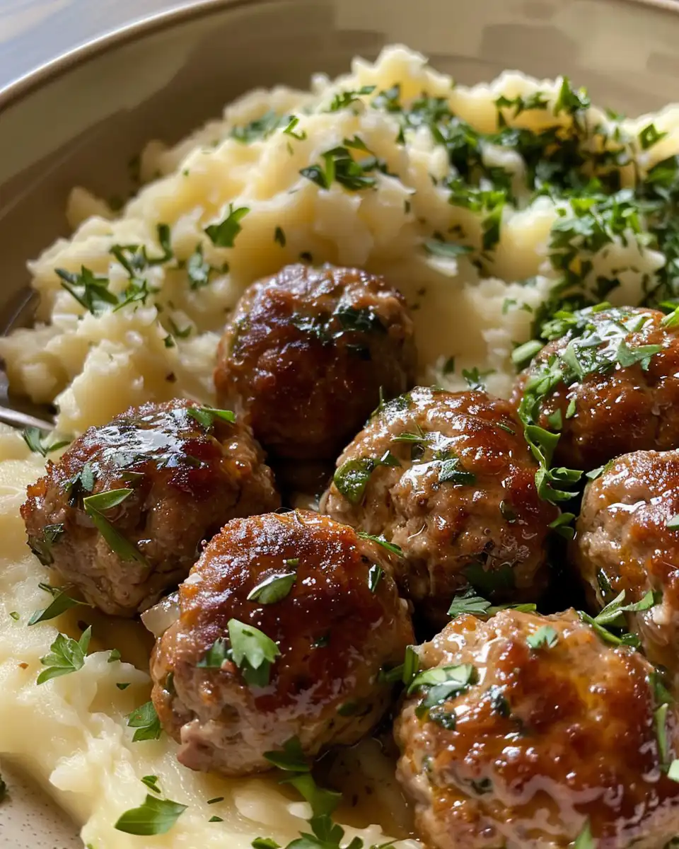 Ingredients for Salisbury steak meatballs on table with seasonings and bread crumbs
