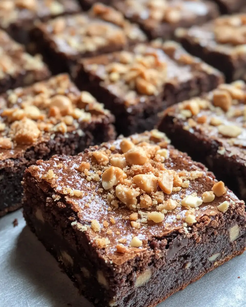 Toasted coconut and dulce de leche layers on Samoa brownies