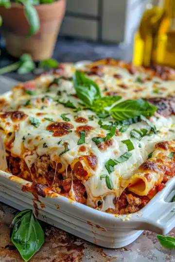 Sausage baked ziti taken with iphone 15 pro max --iw 2 --ar 4:5 --v 6.0 --raw