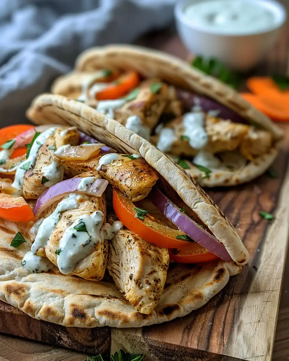 Ingredients for sheet pan chicken pitas with herby ranch marinade in bowls