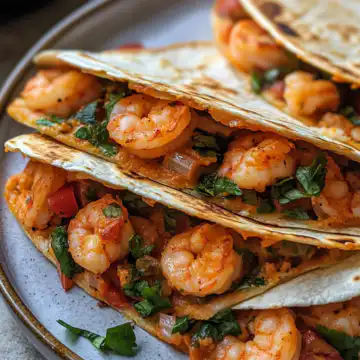 Shrimp quesadillas taken with iphone 15 pro max --iw 2 --ar 4:5 --v 6.1 --raw