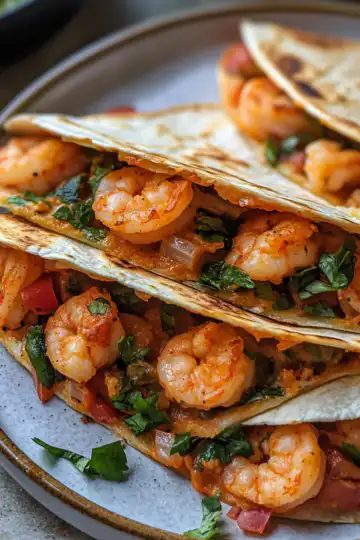 Shrimp quesadillas taken with iphone 15 pro max --iw 2 --ar 4:5 --v 6.1 --raw