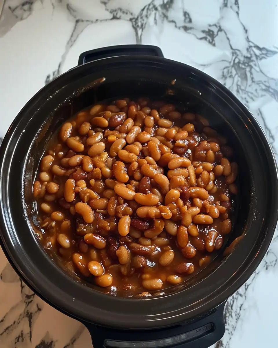 Ingredients for slow cooker baked beans