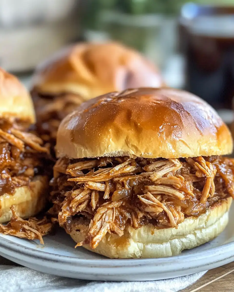 Shredded BBQ chicken in a bowl